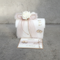 Preview: Geschenkbox + Glückwunschkarte Geldgeschenk Hochzeit vintage altrosa creme personalisiert
